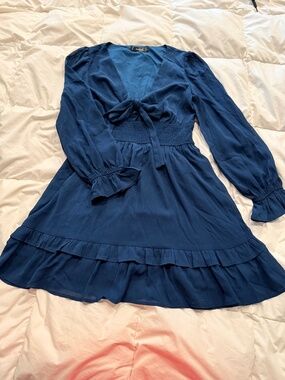 Sweet and flirty dark teal dress